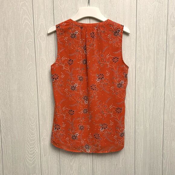 Daniel Rainn Orange Sleeveless Floral Top XS NWT - Picture 4 of 4